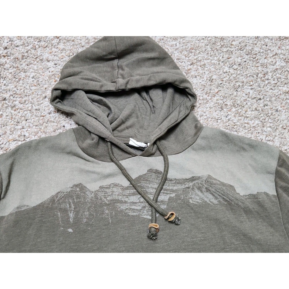 Tentree Mountain‎ Range Hoodie Men M Organic Cotton Olive Taupe